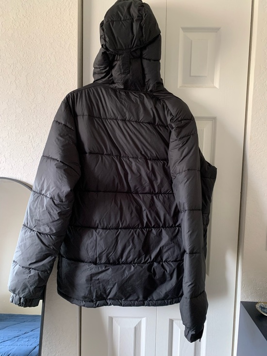 Columbia Men’s Black Hooded Puffer Coat Size Medium - Picture 2 of 8